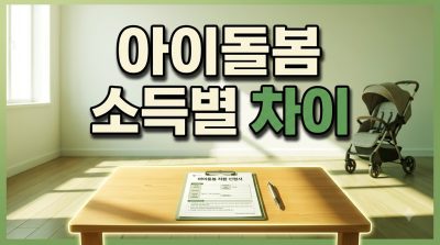 아이돌봄서비스 이용요금 지원, 소득 유형별 차이