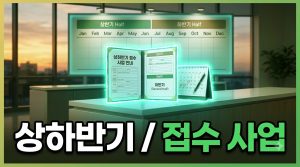 상·하반기로 나뉘어 접수하는 사업 확인법