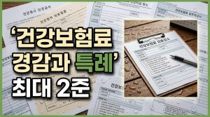 건강보험료 경감·산정특례, 어떤 경우에 해당하나