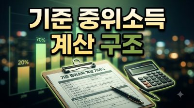 기준 중위소득이 뭐길래 — 계산 구조와 활용법