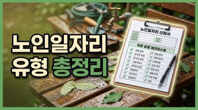 노인일자리 및 사회활동 지원사업 유형 정리