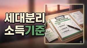 부모와 따로 살면 소득을 따로 보나요