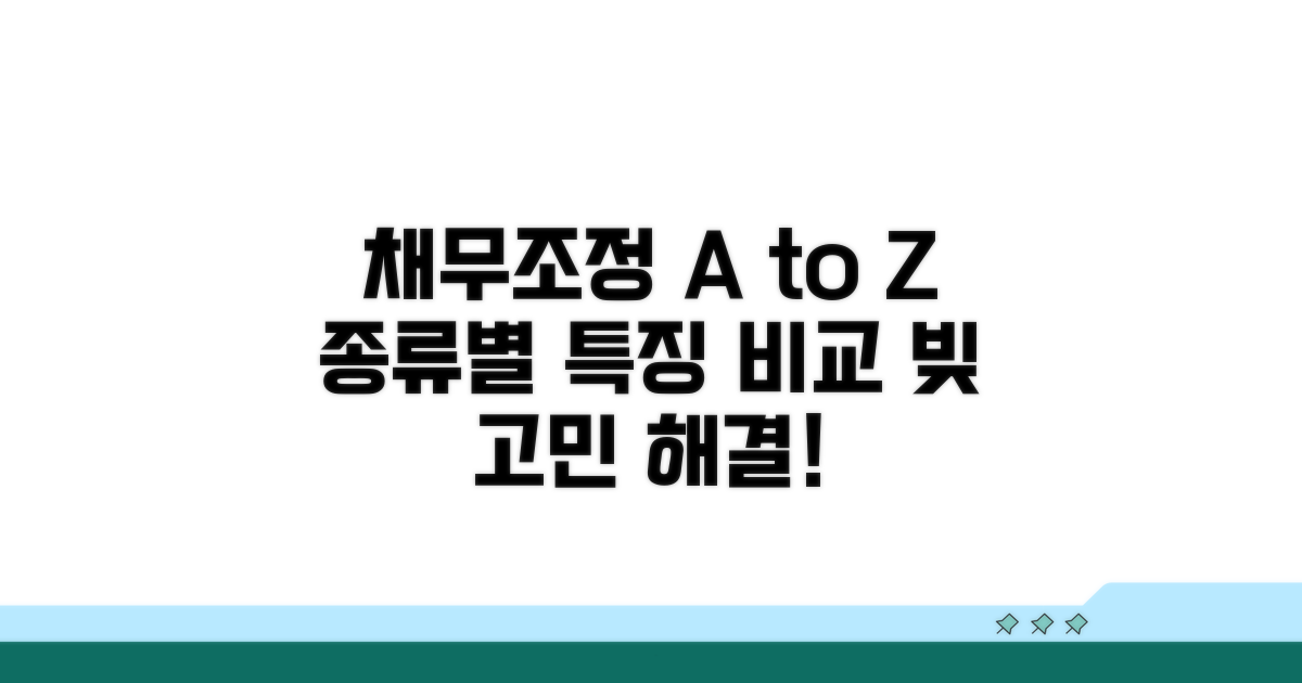 채무조정제도, 종류별 특징 살펴보기