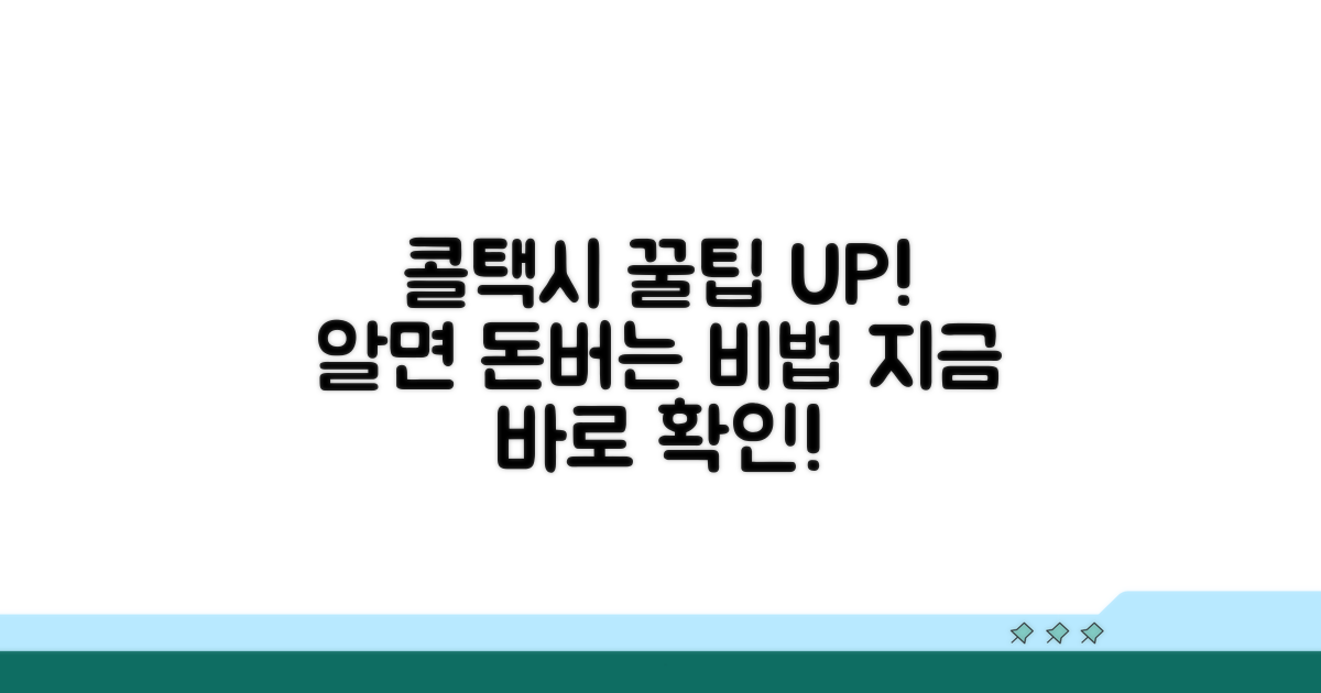 콜택시 이용 꿀팁 추가 정보