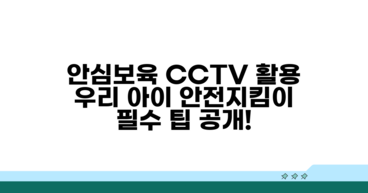 안전한 보육 환경, CCTV 활용 팁