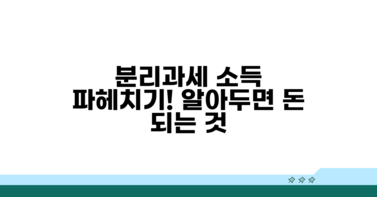 분리과세 대상 소득 알아보기