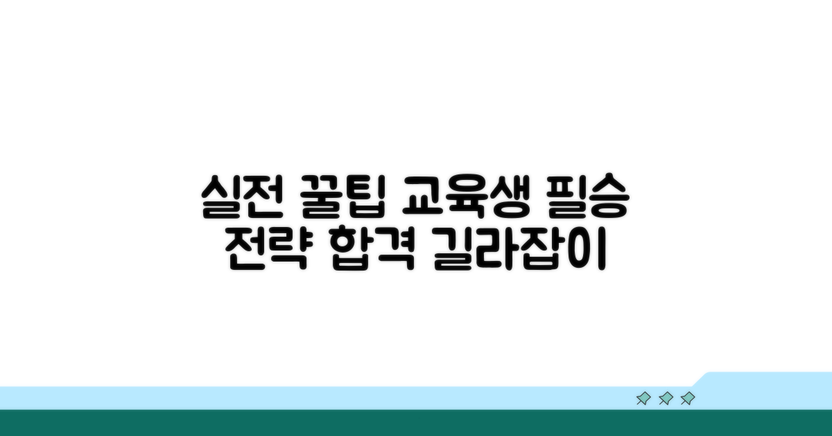 교육생 대상 실전 팁 제공