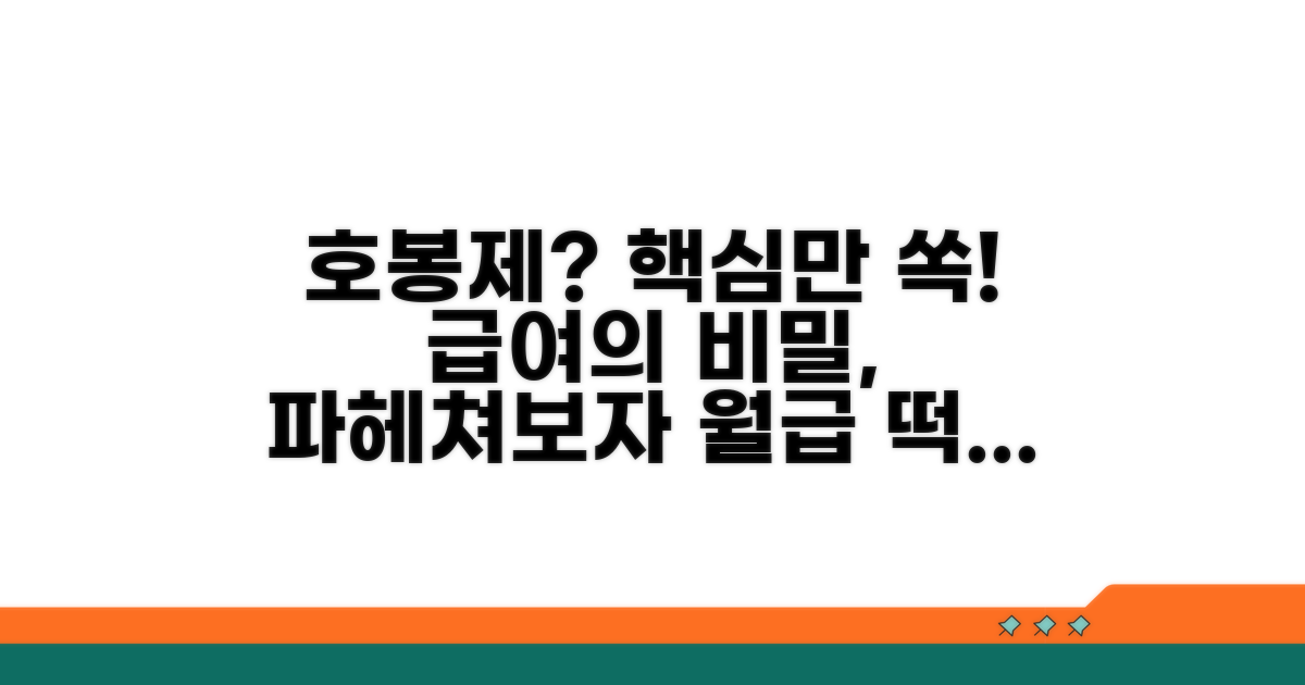 호봉제 기본 개념과 특징