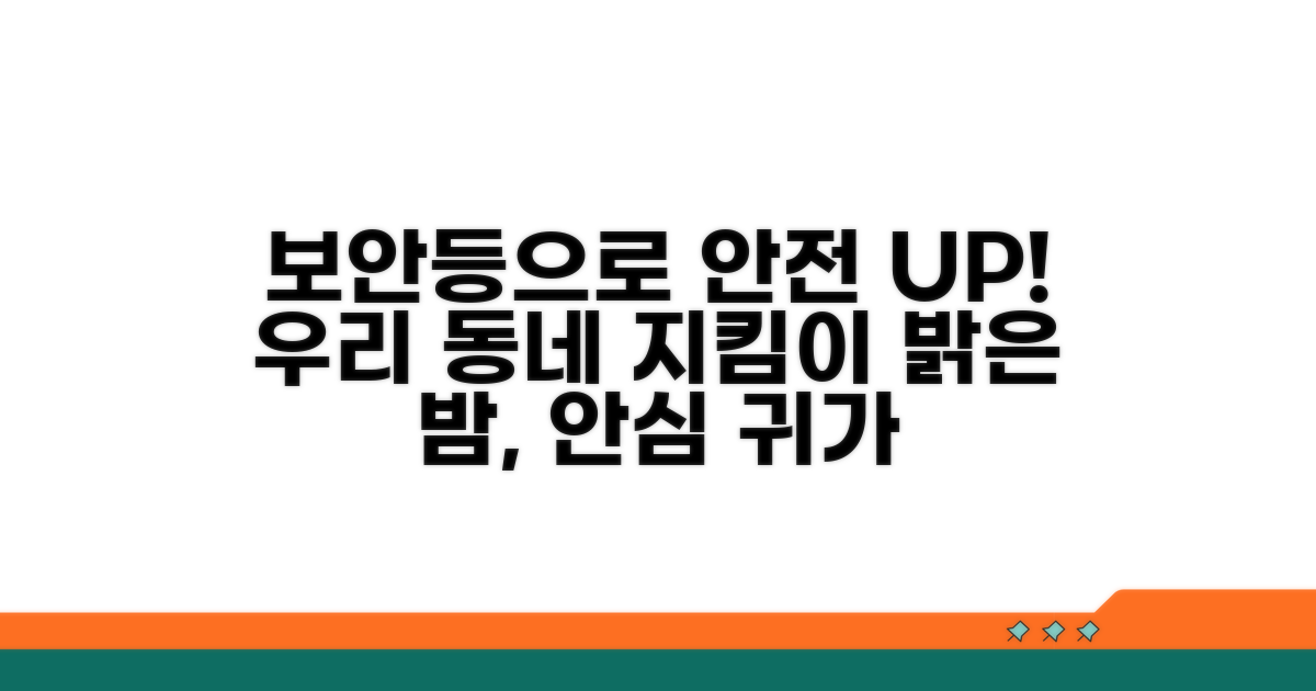 안전한 동네 만들기 보안등 설치