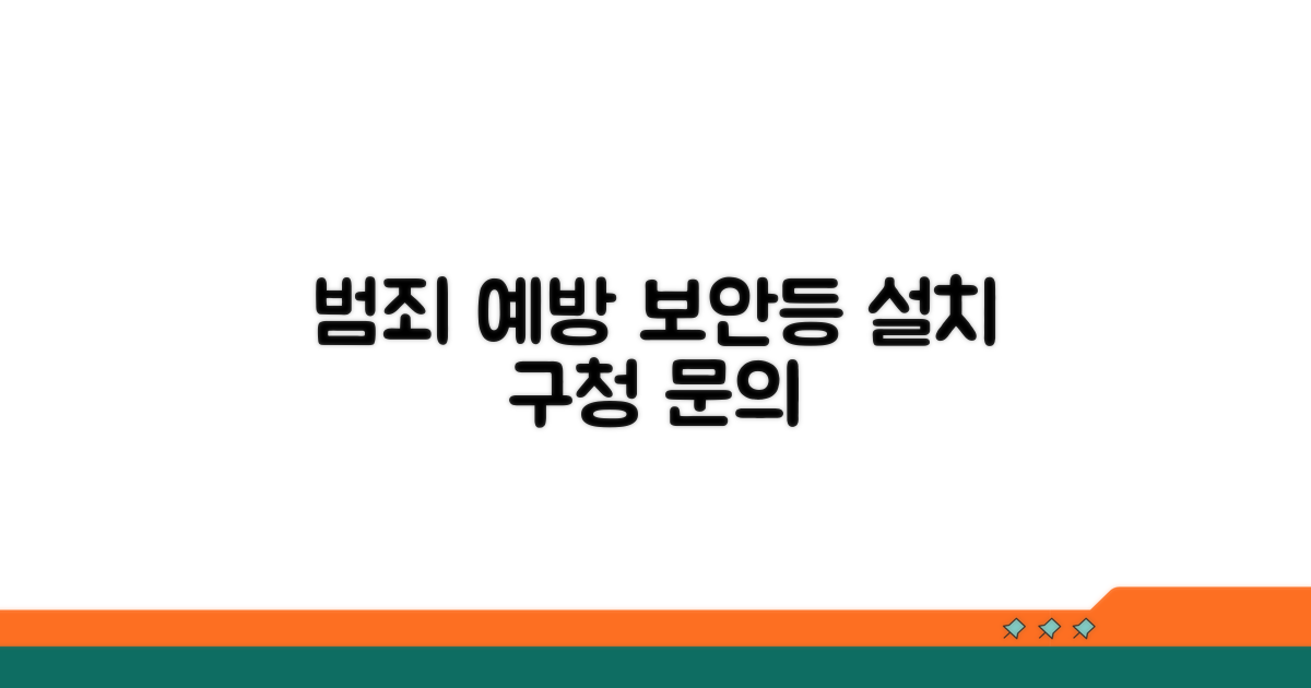 범죄 예방 보안등 설치 구청 문의