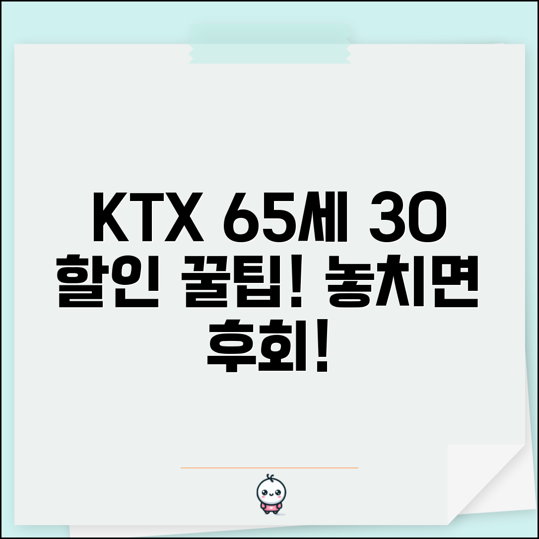 KTX 경로우대 할인 혜택 | 만 65세 이상 기차표 30퍼센트 할인받고 여행하기