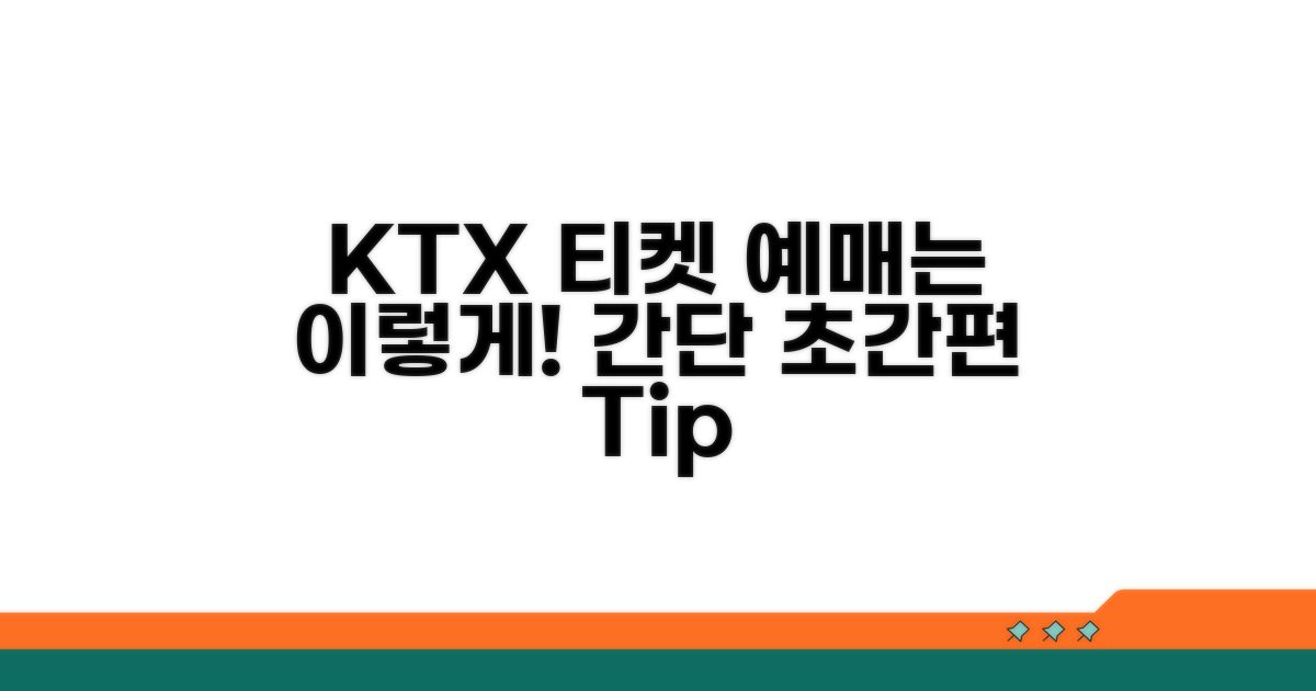 KTX 표 예매 방법과 절차