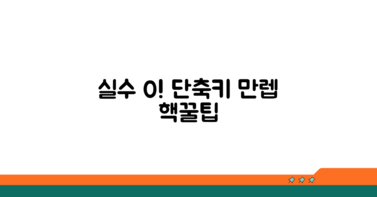 실수 줄이는 단축키 활용법