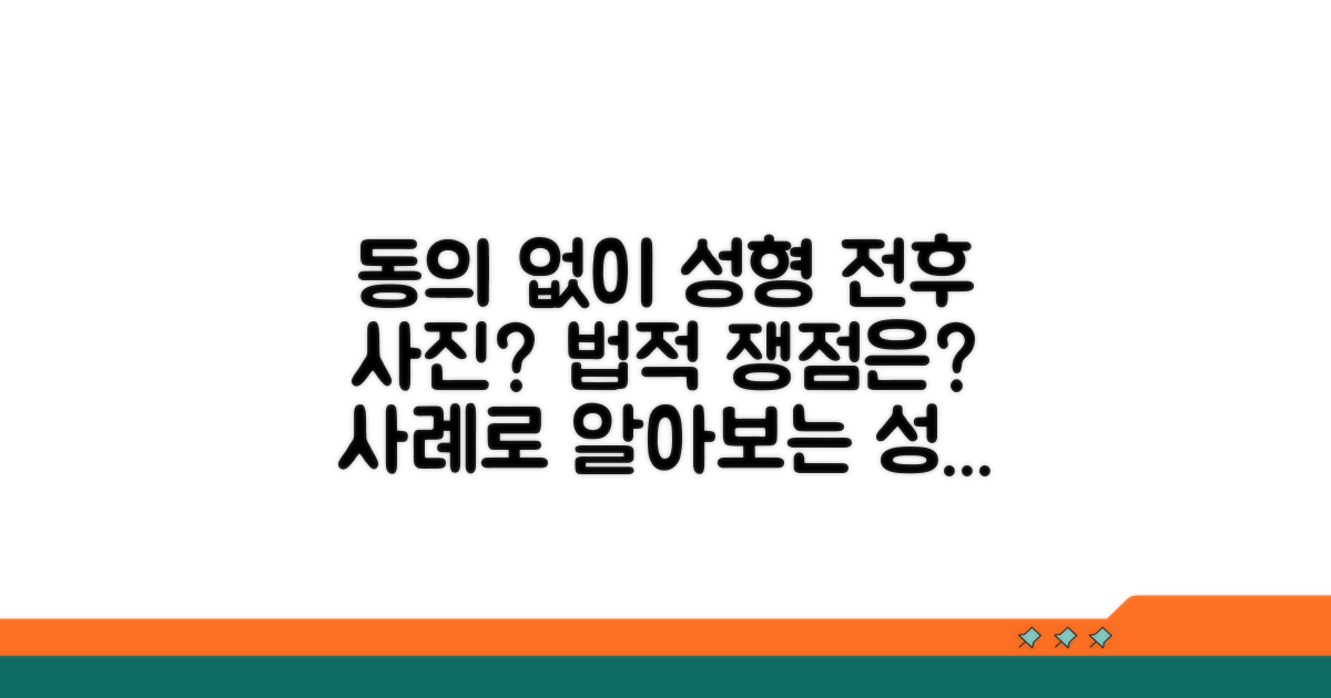 성형 전후 사진, 동의 없이 쓰면 문제?