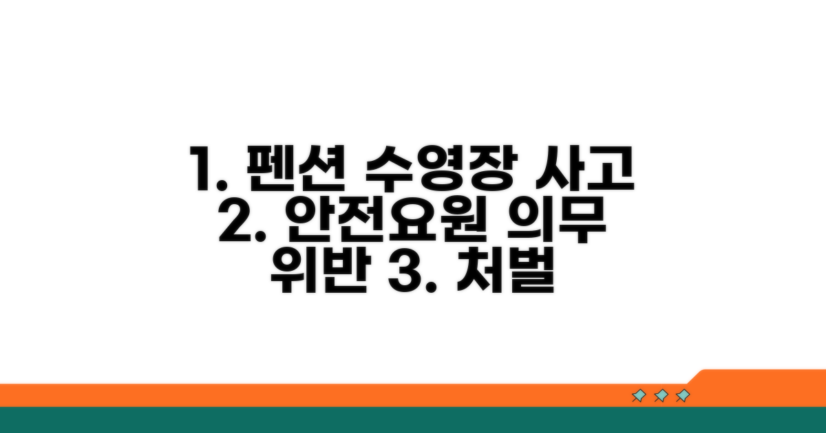 펜션 수영장 사고, 안전요원 의무 위반 처벌