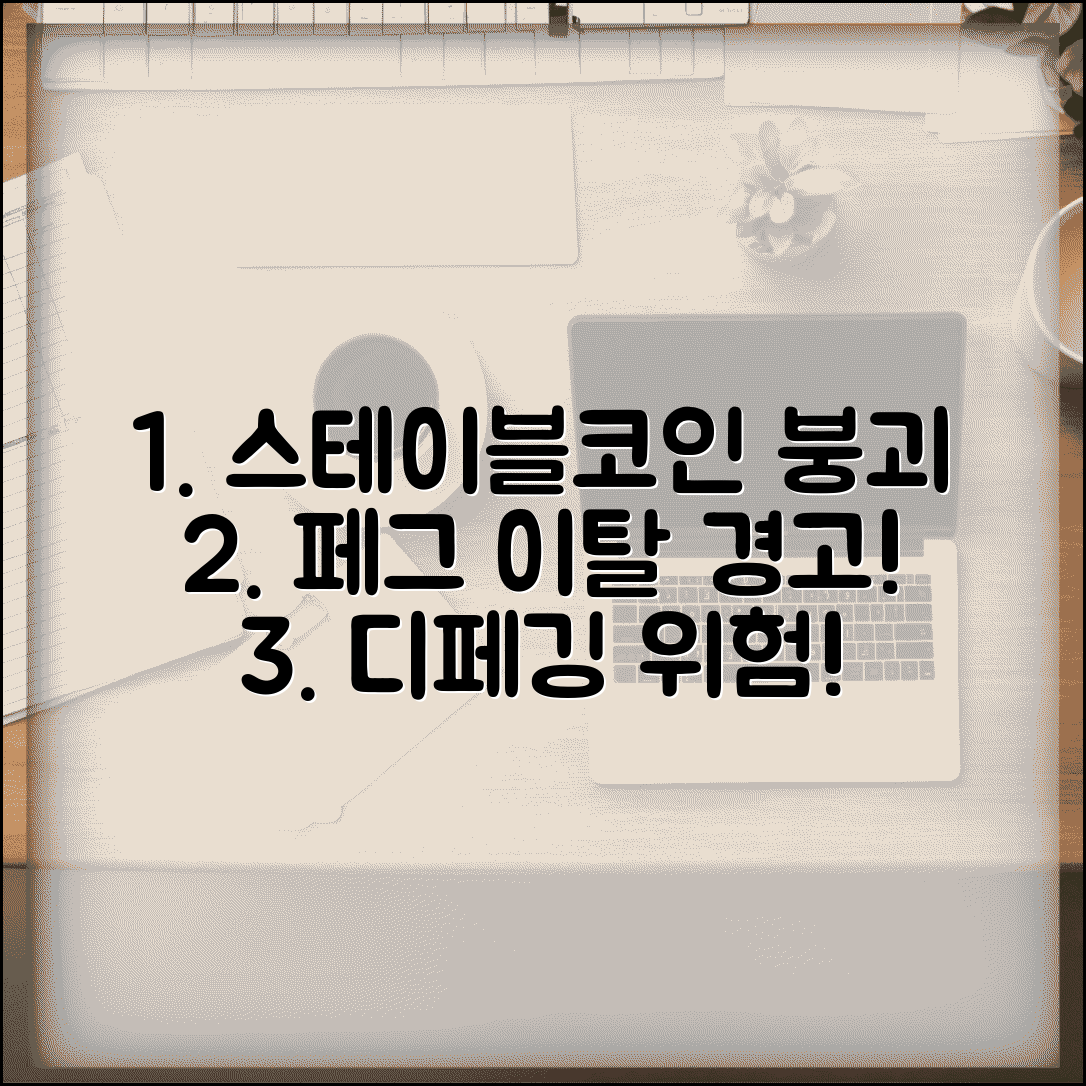 스테이블코인 디페깅 | 가격 이탈 위험 | 페그 이탈 사례