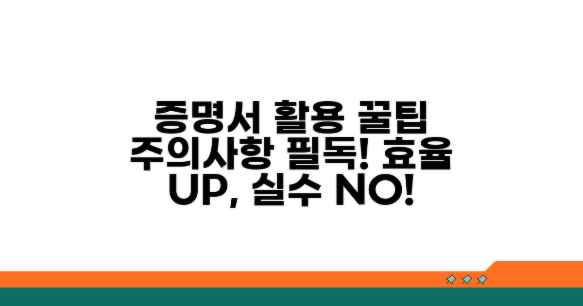 증명서 활용 꿀팁과 주의사항