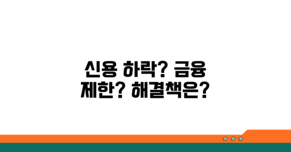 신용등급 하락? 금융거래 제한은?