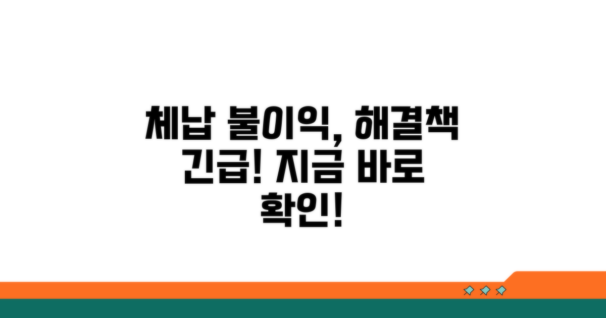 체납 시 불이익과 해결책 제시
