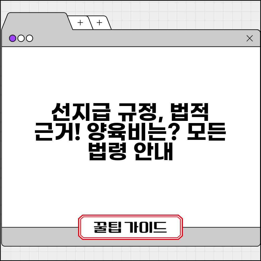 선지급규정 법적 근거 | 양육비 선지급 관련 법령 규정