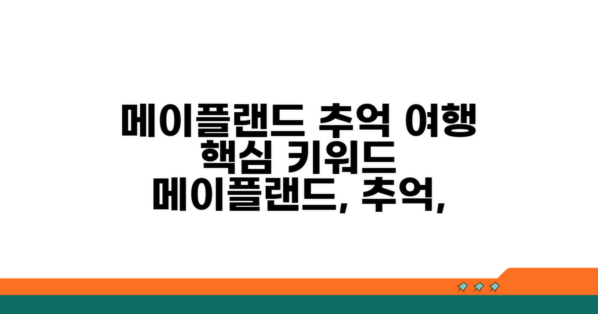 메이플랜드에서 즐기는 추억 여행