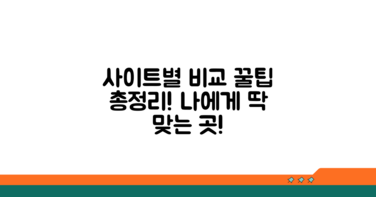 사이트별 이용 방법 완벽 비교