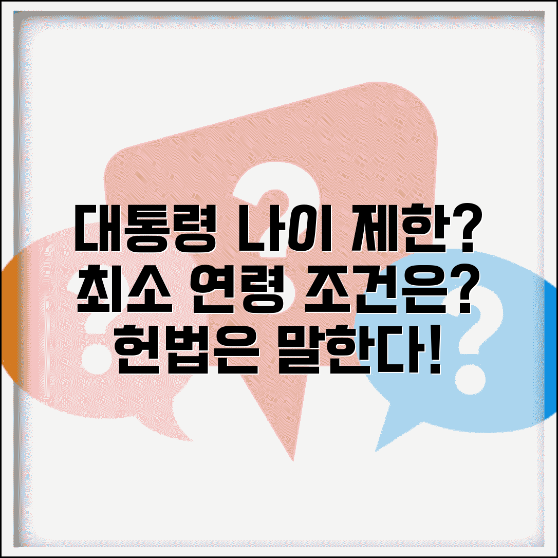 대통령 나이제한 헌법 규정 | 대통령 최소 연령 자격 조건