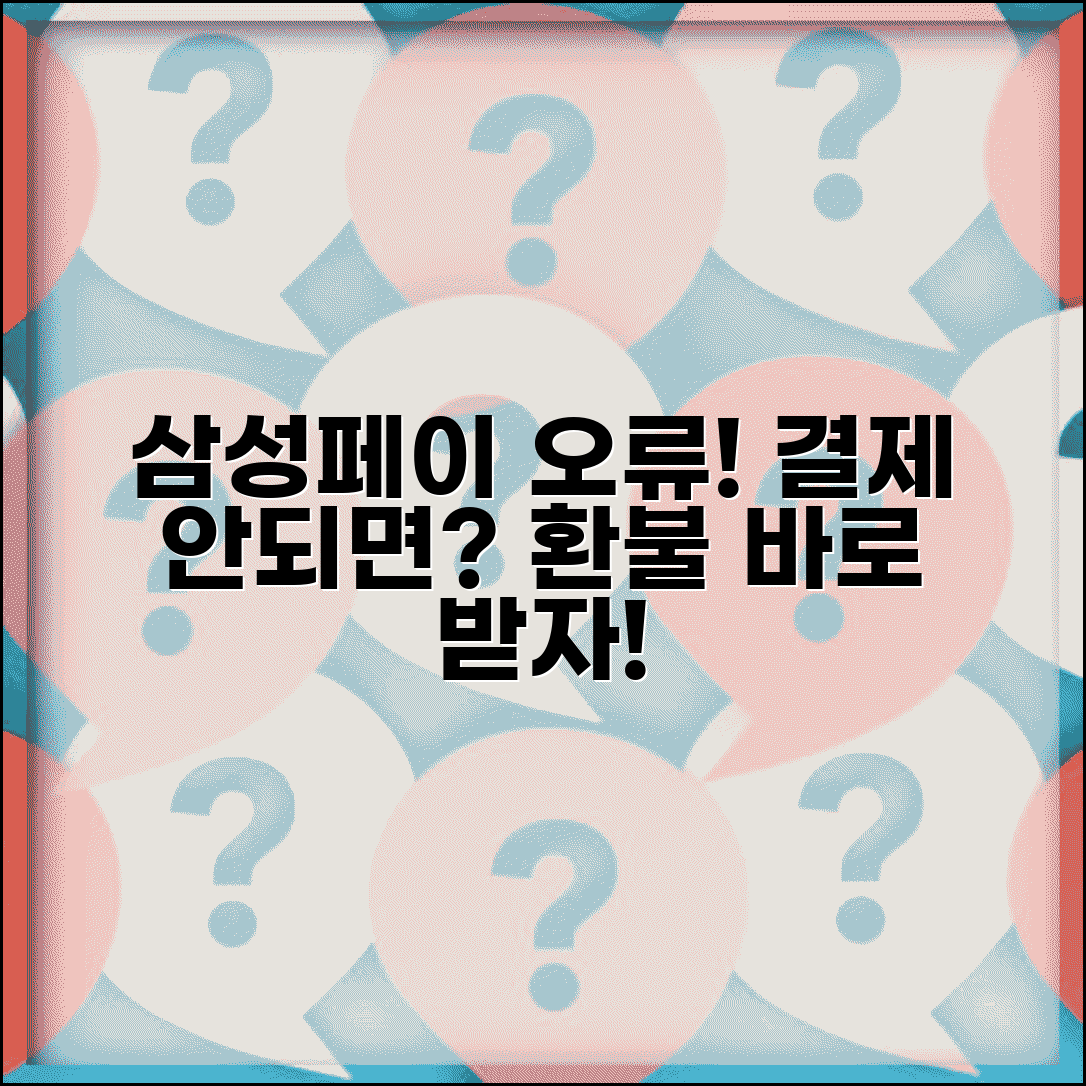 삼성페이 오작동 | 삼성페이 결제 오류 환불 방법