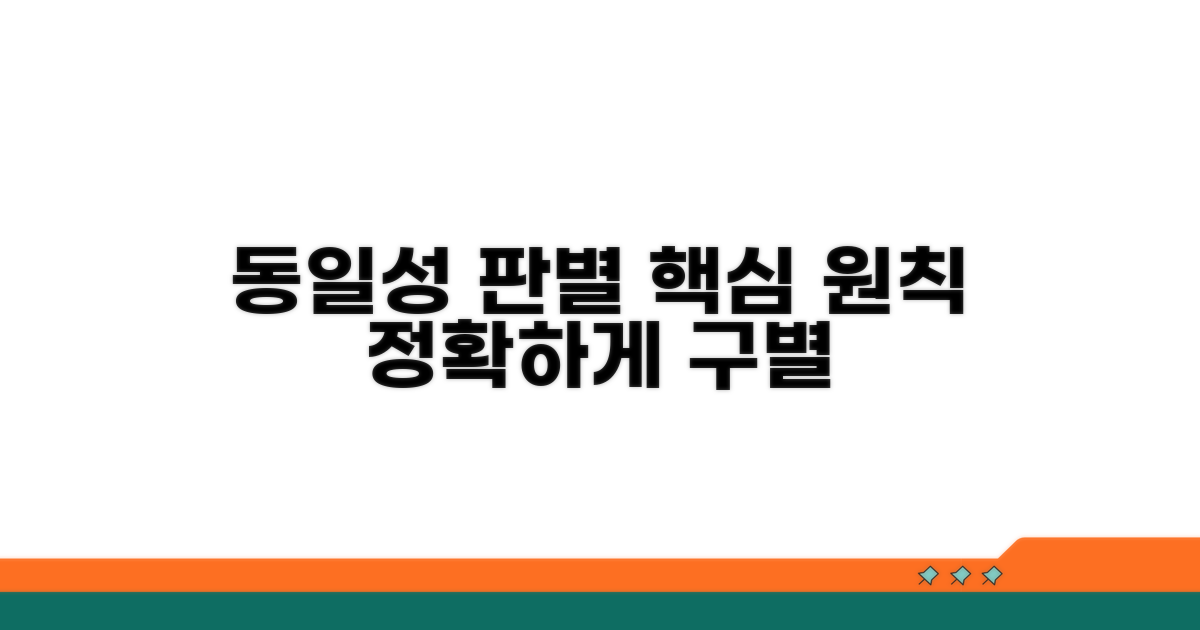 동일 유사 여부 판별 핵심 원칙