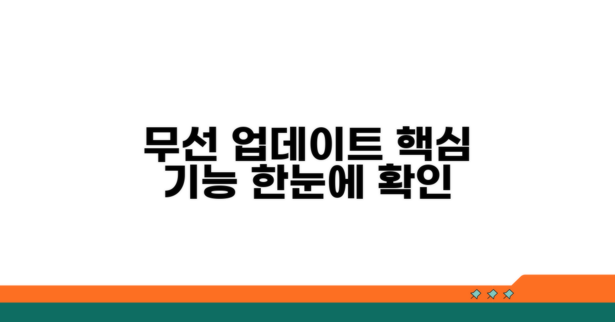 무선 업데이트 핵심 기능 확인