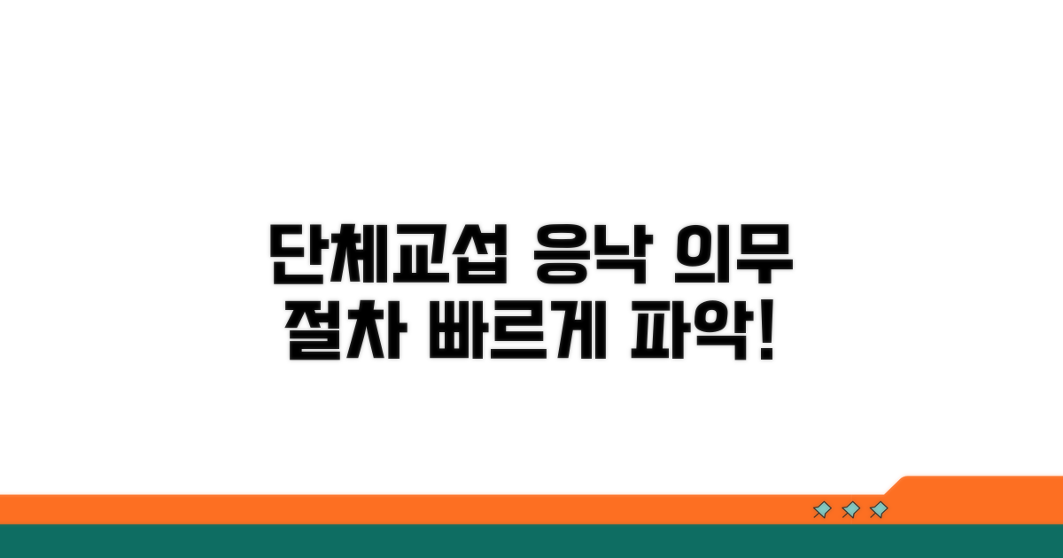 단체교섭 응낙 의무와 절차