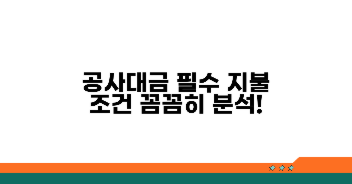 공사대금 지불 조건 분석