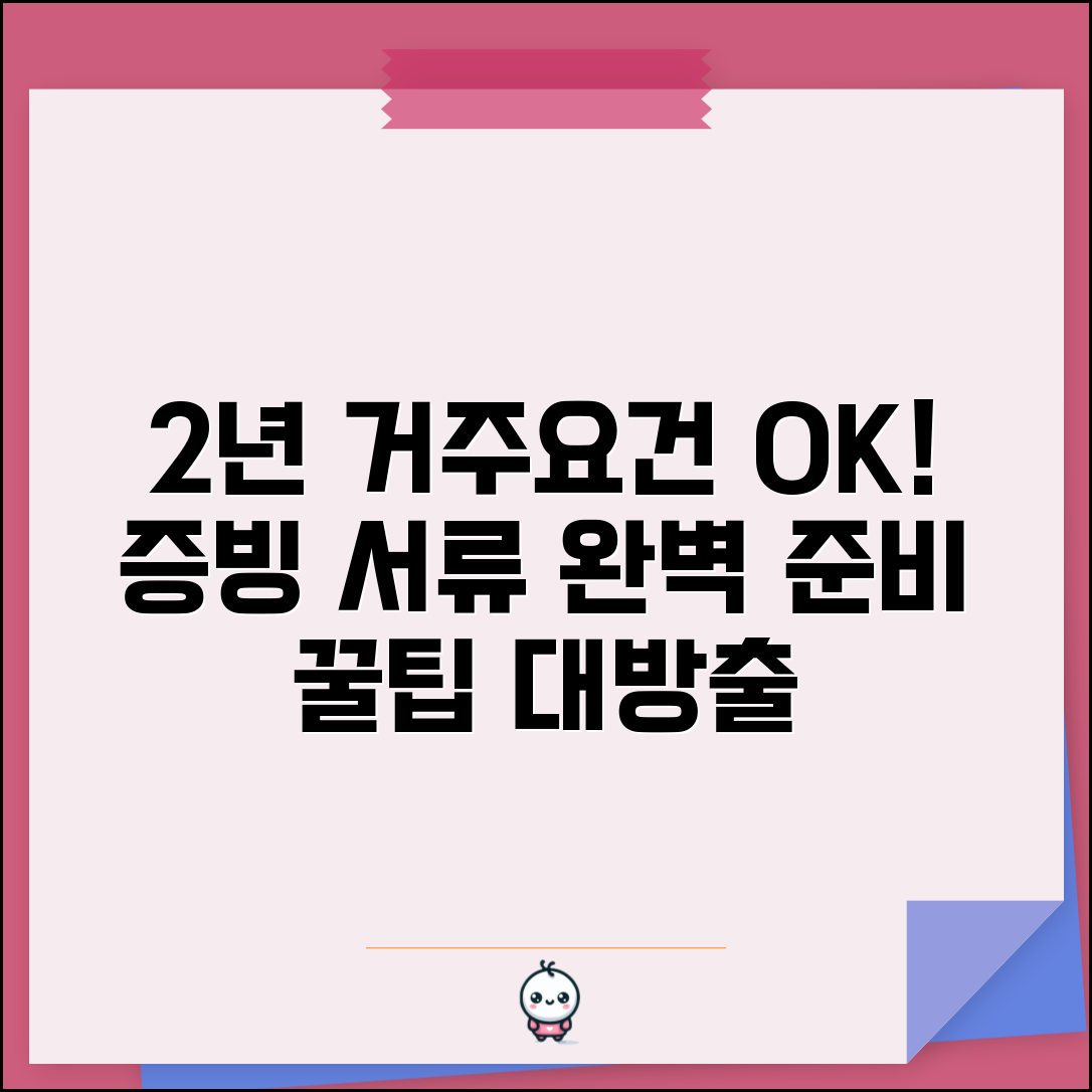 2년 거주요건 충족 방법 | 2년 거주 요건과 증빙 서류 준비