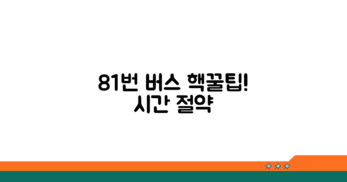 81번 버스 경로 효율적으로 이용