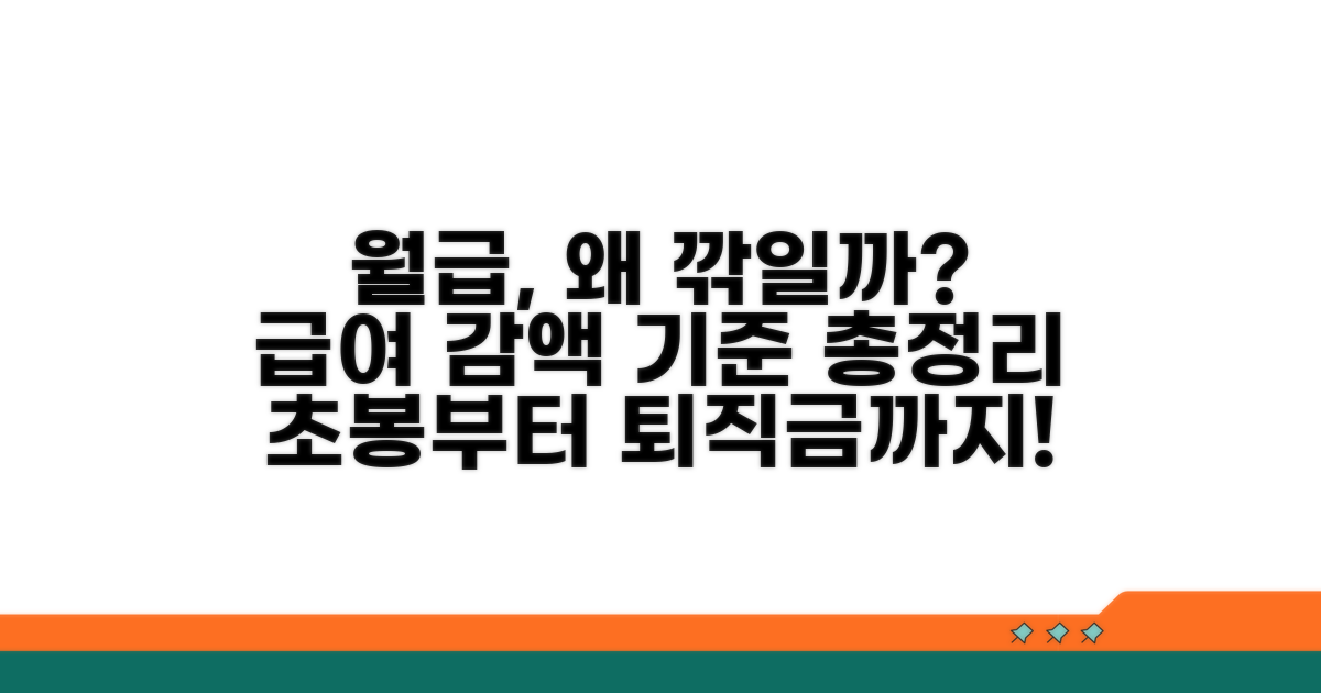 근로 시 급여 감액 기준 자세히 알아보기