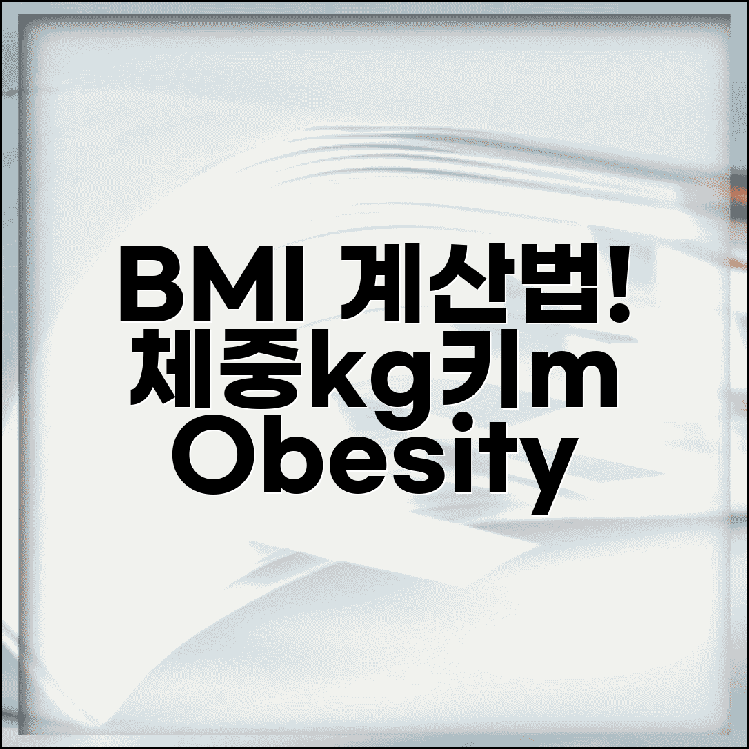 BMI지수 계산법 공식 | 체중(kg) ÷ 키(m)²로 비만도 확인