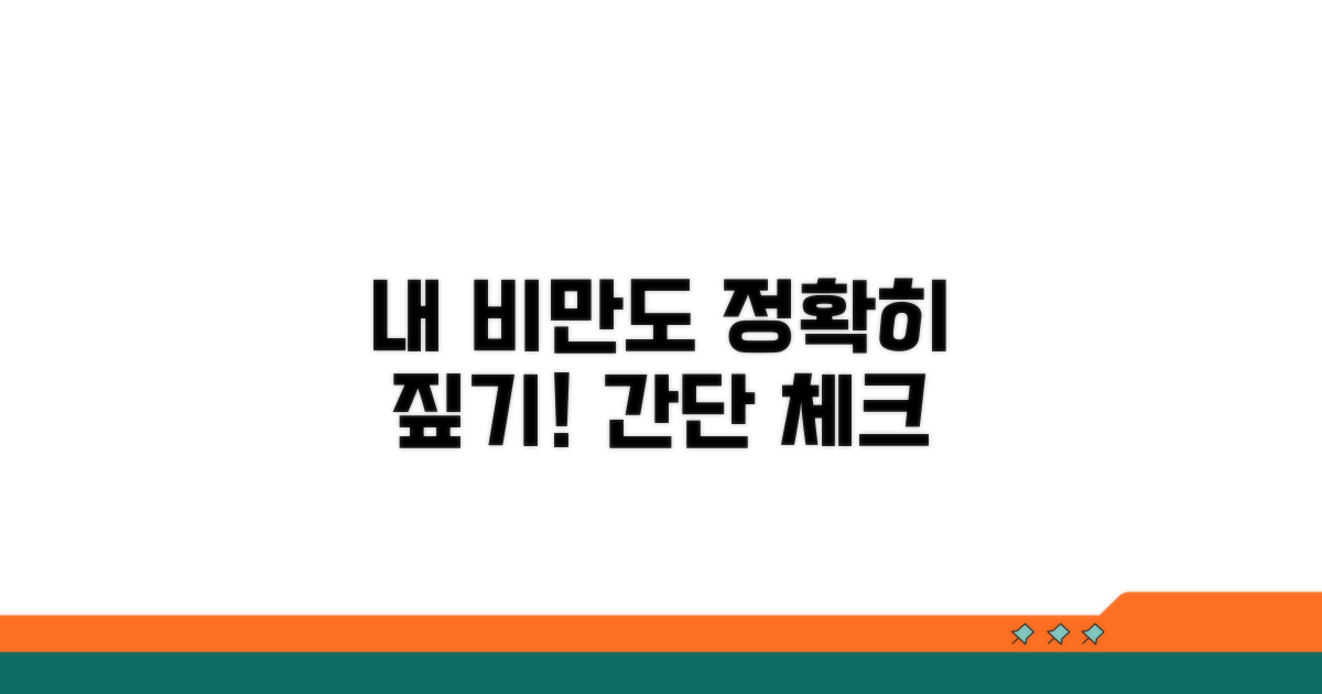 내 비만도, 정확히 확인하는 방법