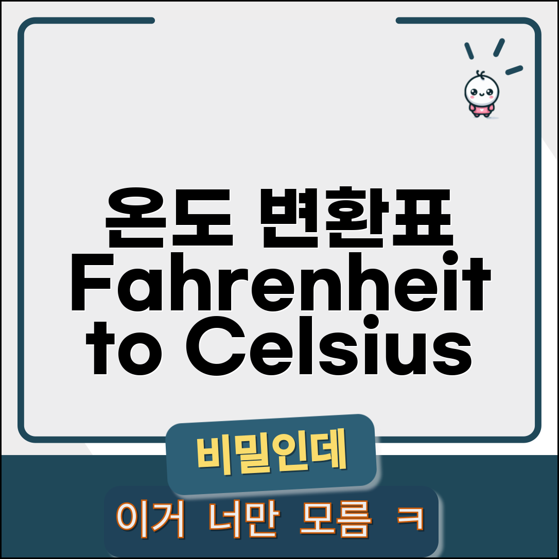 온도 화씨 섭씨 변환표 | 화씨 32도 60도 80도 100도 섭씨 온도