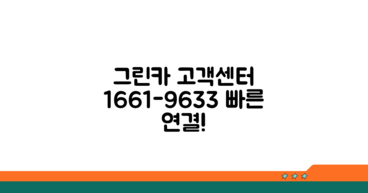그린카 고객센터 1661-9633 안내