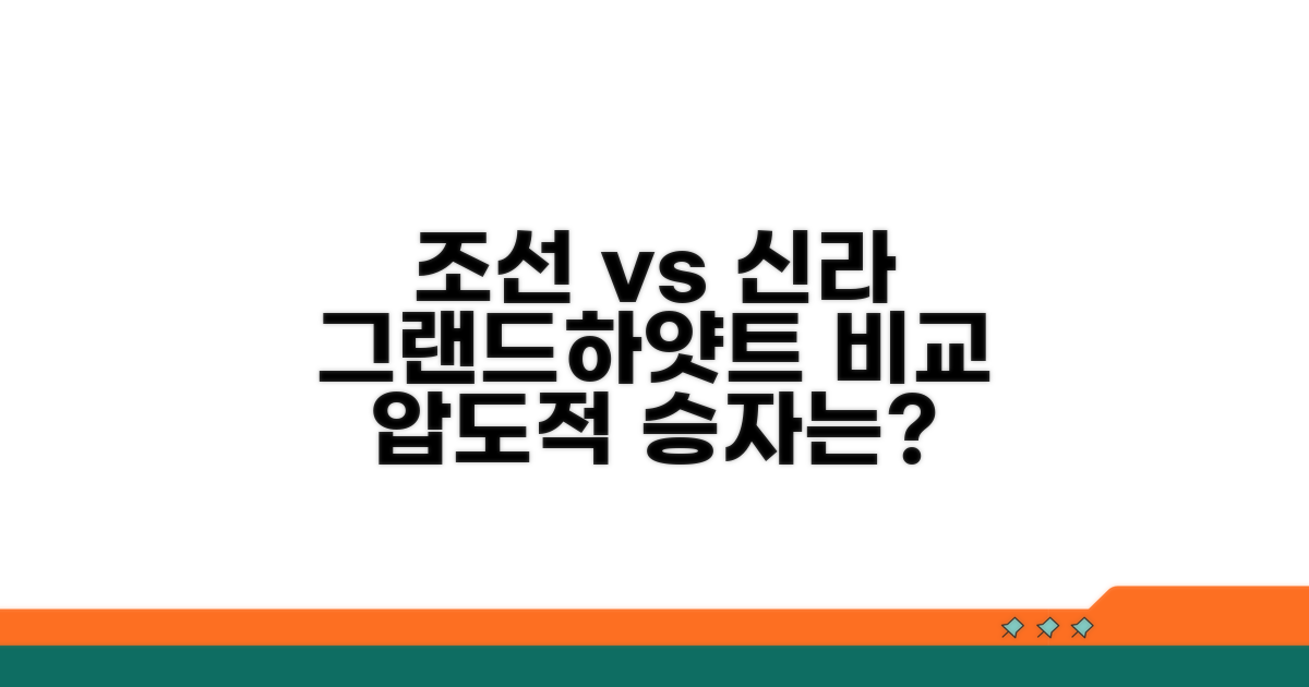 조선 그랜드하얏트 신라 비교 분석