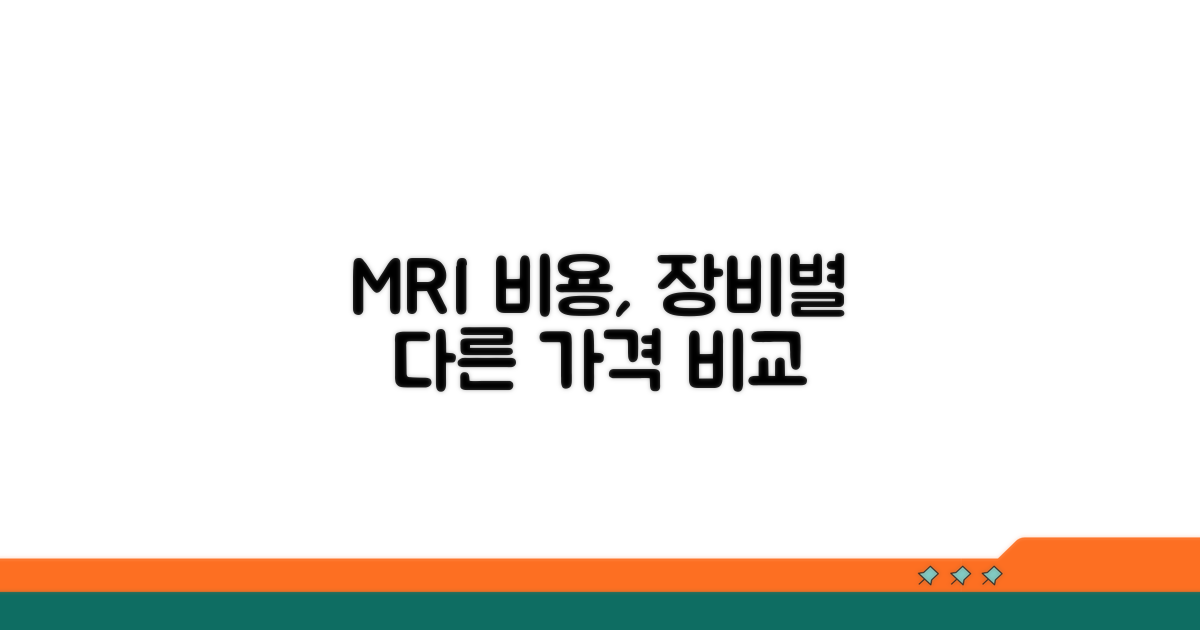 MRI 검사 비용, 장비별 차이 분석
