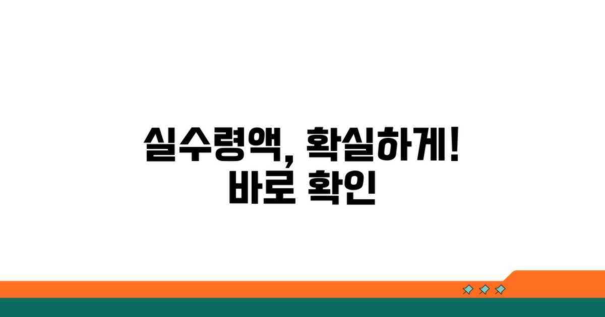 정확한 실수령액 확인 방법