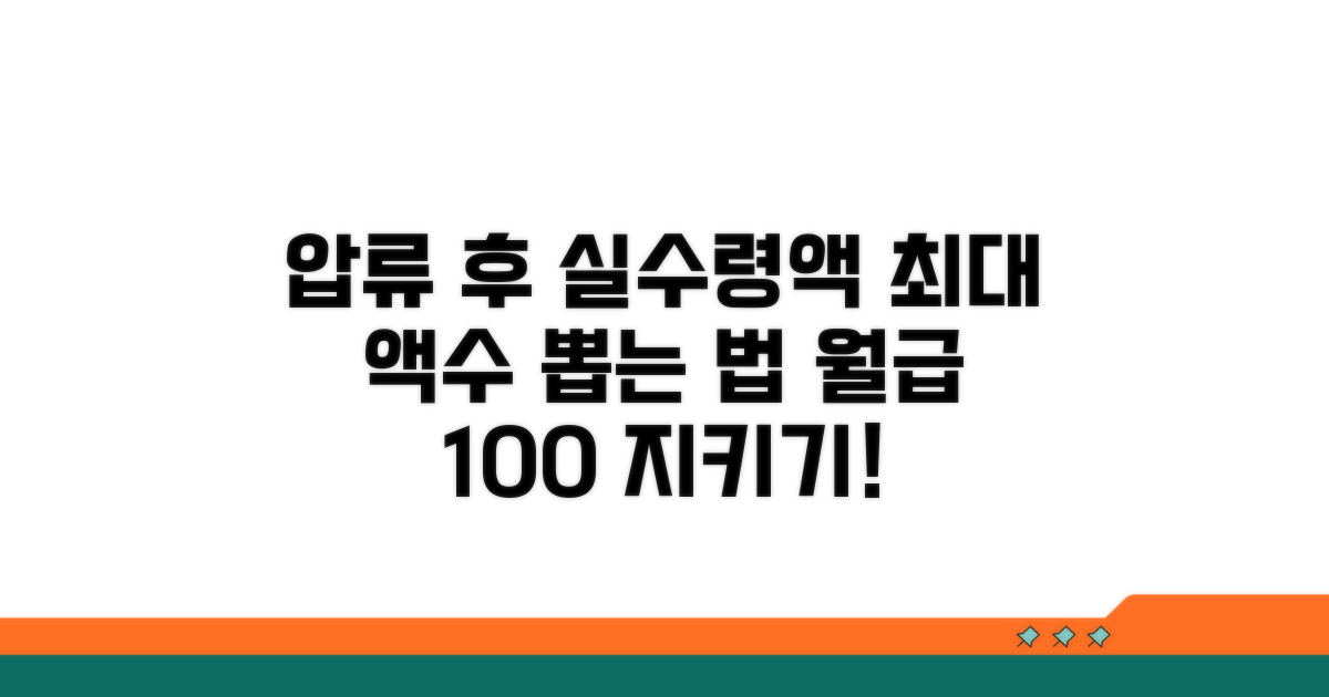 월급 압류 후 실수령액 계산 비법