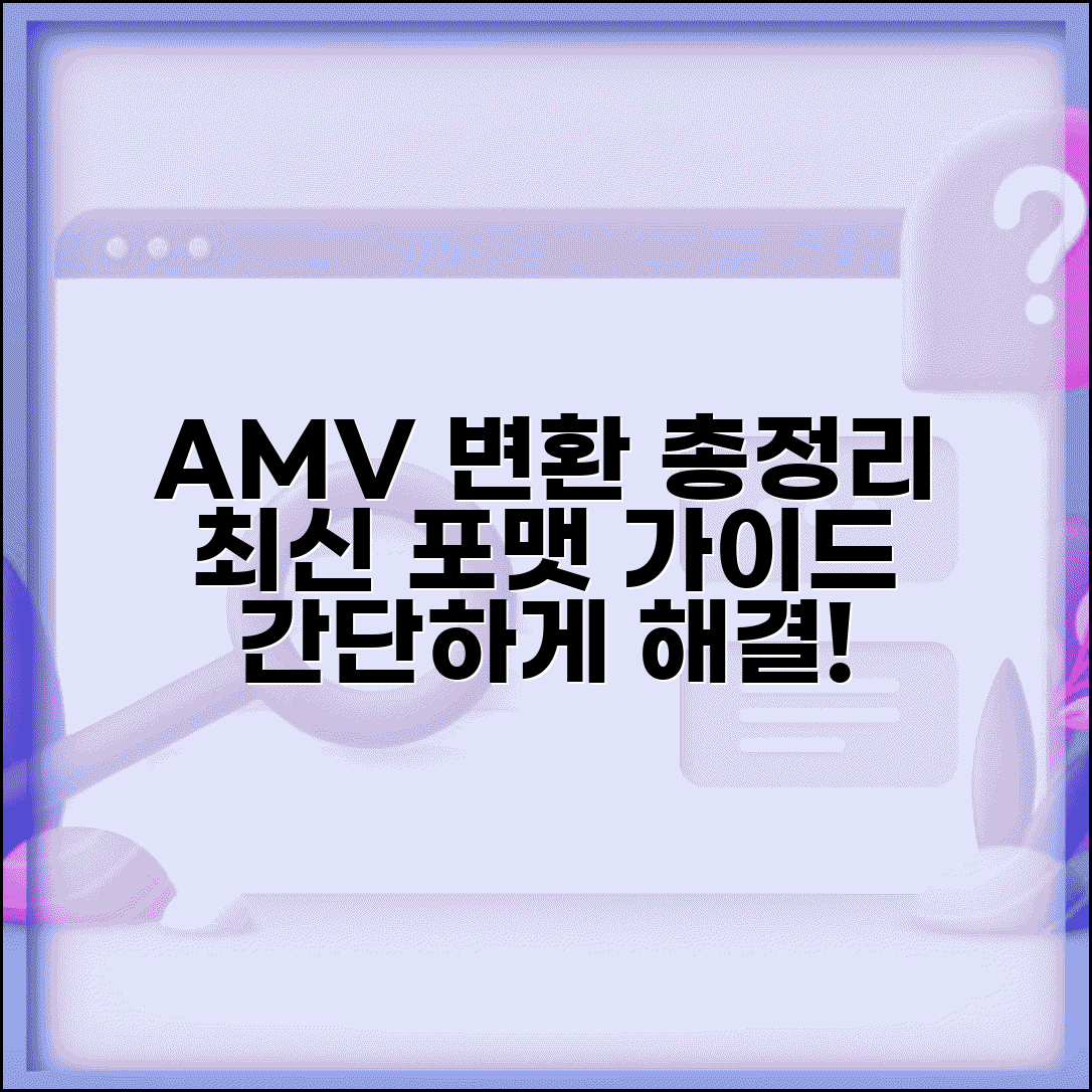 AMV변환 방법 총정리 | 동영상 포맷 변환 가이드