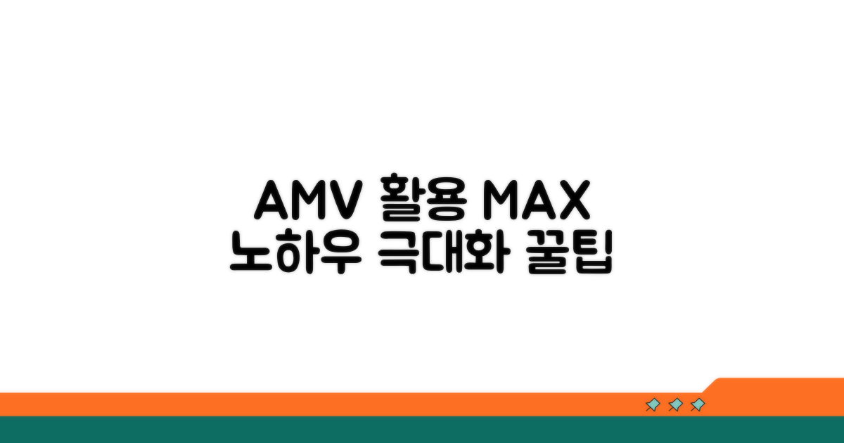 AMV 활용 극대화 노하우