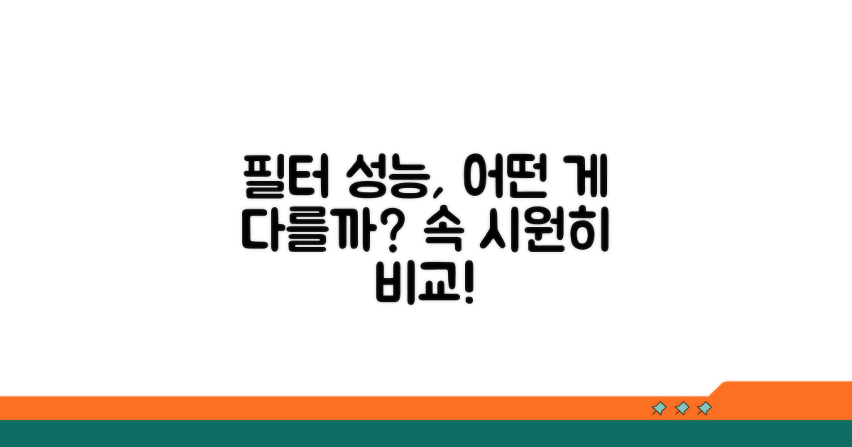 필터 성능, 어떻게 다를까?