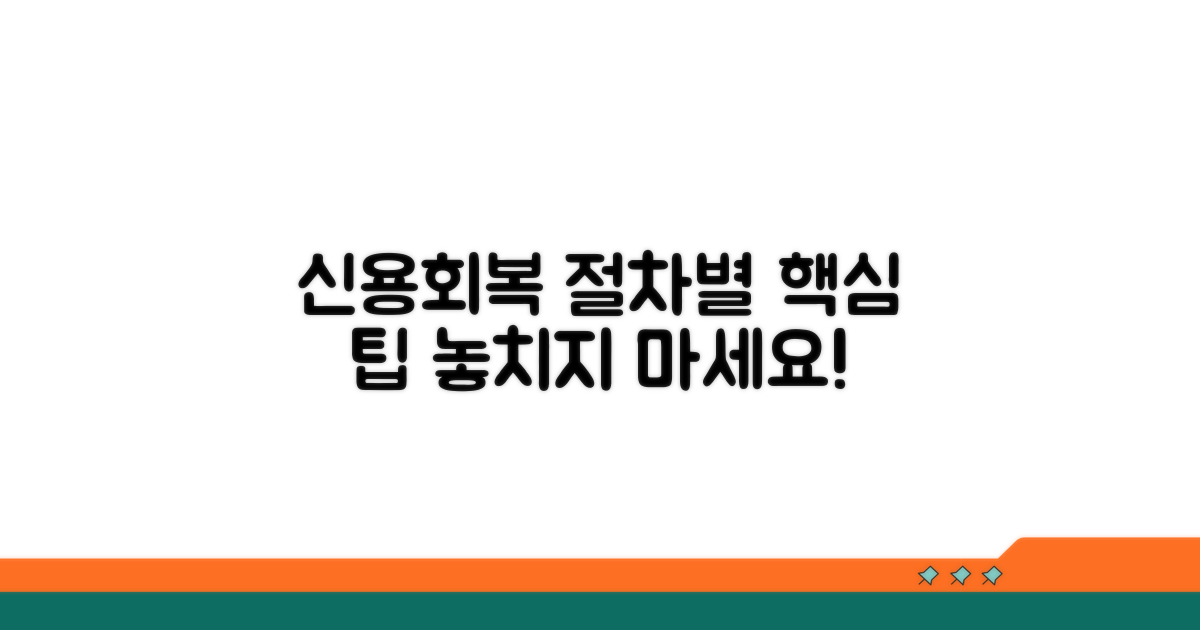 신용회복 절차별 주의사항 확인