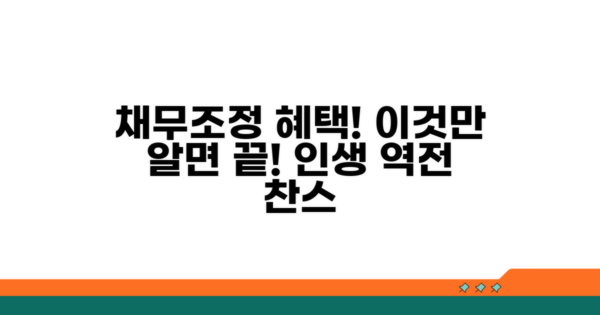 채무조정 혜택, 무엇이 있을까?