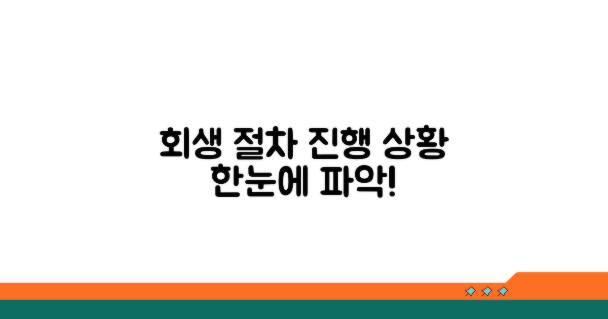 회생 절차 진행 상황 파악
