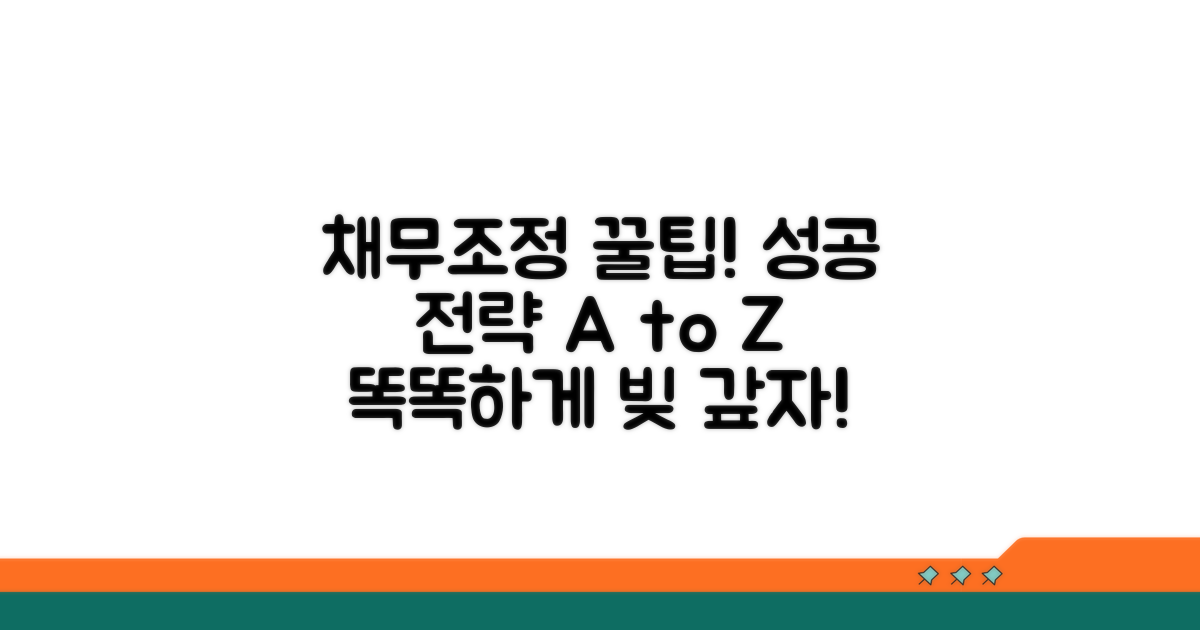 성공적인 채무조정 활용 꿀팁